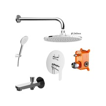 Bien 2F Round Water Flowbox Sistemleri Ankastre Banyo Bataryası Seti