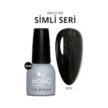 Momo Professional Kalıcı Oje S019 Altın Işıltılı Siyah 14 Ml