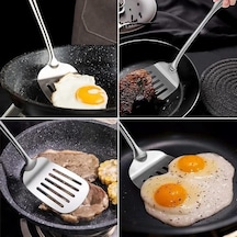Smartizi Paslanmaz Çelik Delikli Mutfak Spatulası - Ergonomik Saplı Çevirme Ve Fırın Tepsisi Servis Spatulası Diğer