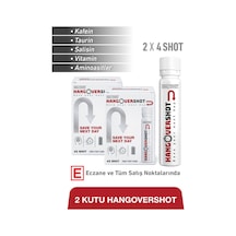 Hangovershot Kafein, Taurin, Vitamin Ve Aminoasitler İçeren Gıda Takviyesi 2x4 Shot