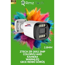 Ztech 2mp 2.8mm Gece Renkli Görüş Colorvu Ahd Güvenlik Kamerası Zr-2052 Warmled Fullcolor