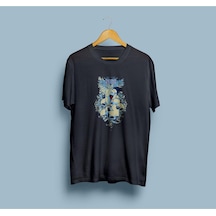 Oversize 2008 Vector Tasarım Unisex T-shirt Siyah