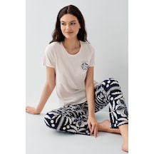 Arnetta Kadın Krem Pijama Takım Ar3565-s-v2 Krem