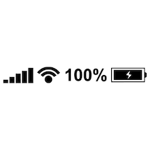 Pil Göstergesi - Araç, Oto, Laptop, Duvar Uyumlu Sticker 10 1 Cm