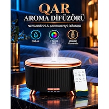 500 Ml Aroma Difüzör Hava Nemlendirici Esansiyel Yağ Uyumlu Ultrasonik Buhar Makinesi 7 Renk Led Işıklı Zamanlayıcılı Sessiz Mermer Görünümlü