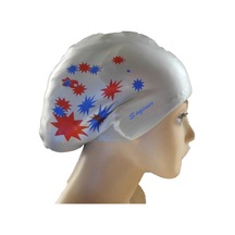 Uzun Saçlar İçin Sones Baskılı Silikon Yüzme Bonesi Su Geçirmez Yüzme Bonesi Gri