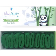 Novibaby 5'li Bambu Yenidoğan Bebek Çorabı I Pine Green I 0-6 ay "Karışık Renkli"