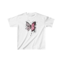 Çocuk Kız Baskılı T-shirt - Beyaz