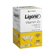 Ligone Vitamin D3 1.000 Iu 100 Softgel X2 Adet