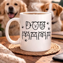 Köpek Severlere Özel Sevimli Köpek Tasarımlı Porselen Kupa Model 183 Dog Temalı Kahve Kupası Hediyelik Kupa Diğer