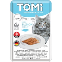 Tomi - 442 - Kedi Kısırlaştırılmış Somon Ve Yumurta Tahılsız Pouch - Spt-gld - Mama 85gr