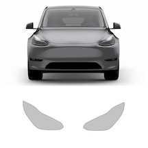 Tesla Model Y 2021 Juniper Ön Farlar, Hazır Kesim, 210 Mikron Ppf Tpu, Şeffaf Boya Koruma Filmi