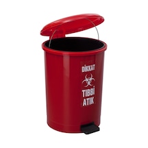 Safell Tıbbi Atık Çöp Kovası Pedallı 40 Lt - Tıbbi Atık Kovası Turuncu N11.9597