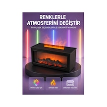 Şömine Görünümlü Hava Nemlendirici Renkli Led Işıklı Aroma Difüzörü Karışık Karışık