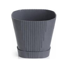 Omnipazar So-zb05 Zambak Dekoratif Plastik Saksı 8.8 Litre No:5 Antrasit 116