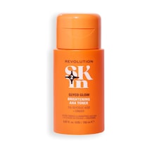Revolution Skin, Glyco Glow Brightening Toner, Parlak Bir Cilt İçin Glikolik Asitli Açıcı Yüz Toneri, Vegan Ve Hayvanlar Üzerinde Denenmemiştir, 150 Ml