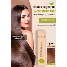 Renna Amonyaksız Bitkisel Yıpranmış Saçlar İçin Saç Boyası 7-7 Çikolata Kahve 60ml