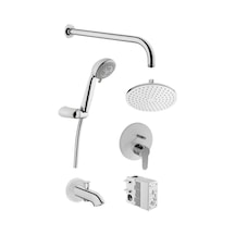 Artema A49248 Win S + Rain L + Compact 3F Ankastre Duş Seti 6'lı Krom