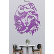 Medusa Metal Duvar Tablosu - Mor - 60 X 75 Cm