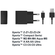 Senalstore Sony Xperia Şarj Cihazı Aleti Ve Kablosu Z Z1 Z2 Z3 Z4 Z5 M5 E5 X