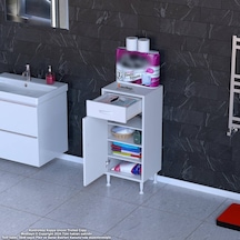 Modilayn Emir 50 X 88 X 32,5 Cm 1 Çekmece 1 Kapak 3 Raf 4 Bölme Çok Amaçlı Banyo & Mutfak Dolabı