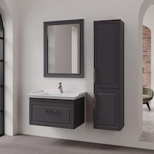 Denko Era 80 Cm Antrasit Banyo Dolabı Takımı Ve Boy Dolabı Antrasit