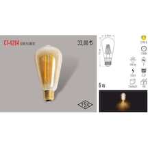 Cata Ct-4284 5 Adet 6 Watt Rustik Led Ampul Lamba