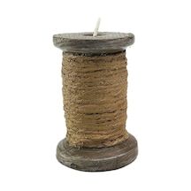 Alesta Home Kahverengi Makara İplik Mum 5x7cm