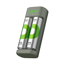 Gp Recyko 2600 Mah R6 Aa Pilli Şarj Cihazı Gp-e221 270ahcer21 2gtlb2 Pil Şarj Aleti + 2 Adet Aa Kalem Pil