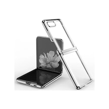 Newface Samsung Galaxy Z Flip 4 Kılıf Fold Element Kapak - Gümüş