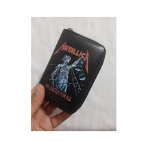 Owlbag Company Owl Bag Metallica Justice For All Desenli Tasarım Suni Deri Cüzdan Çok Renkli