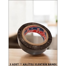 3 Adet Etkili Elektrik Bantı Siyah İzale Bant Diğer