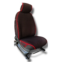 Oto Koltuk Minderi Oto Koltuk Kılıfı 2 Li Set Kırmizi-siyah