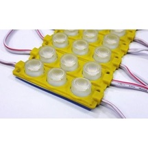 Modül Led Sarı 3'lü Modül Plus Büyük Lensli 20 Adet