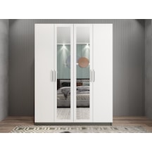 Bevel 4 Kapaklı Gizli Çekmeceli Gardırop Fb 180 Cm - Montaj Dahil