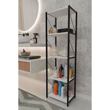 Orno 5 Raflı Banyo Dolabı Banyo Rafı Çok Amaçlı Banyo Rafı-beyaz Beyaz