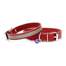 Doggie Reflektörlü Kedi Ve Yavru Köpek Tasması 1,0x19 Cm Kırmızı Small