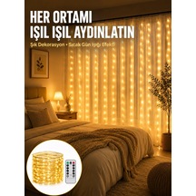 Kargo Dekoratif Perde Peri Led Günışığı Renk 8 Fonksiyonlu Işık Yeni Nesil Najmaddin Çok Renkli