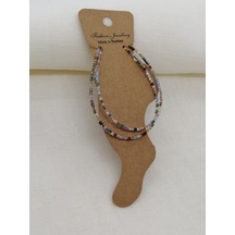 Glamglamour Kesme Boncuklu Ikılı Bauan Halhal Çok Renkli