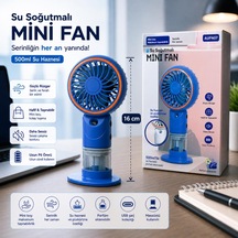 Kalemhane Su Hazneli 3 Kademeli El Fanı Mavi