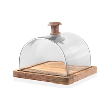 The Mia Madera Dikdörtgen Kek Saklama Fanusu 15x19x19 Cm