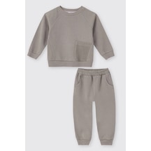Panço Erkek Bebek Reglan Kollu Gri Takım 2621BB17003