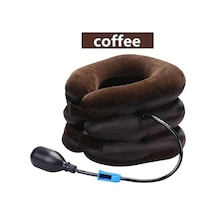 Gaojunshop01 Şişme Boyunluk Ve Traksiyon Yastığı - Kahverengi Taşınabilir Ev Ofis İçin