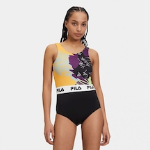 Sarı Fila Kadın Mayo Allover Print Onepiece Lw411143 Sarı