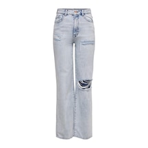 Only Kadın Yırtık Denim Bol Kot Pantolon Onlcamille -15254097 Açık Mavi