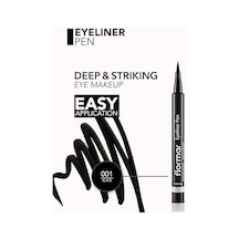 Eyeliner Pen Yüksek Pigmentli & Yarı Mat Bitişli Keçe Uçlu Likit Göz Kalemi 0