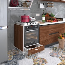 Kenzlife Ankastre Modülü Kabini Azot Cvz Fırın Ocak Dolabı Çekmeceli Ayaklı Sabit Tabla