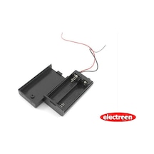 Electroon 2Li Kalem Pil Kutusu Kapaklı Anahtarlı 2Xaa