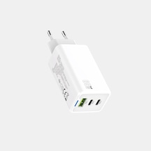 Blic AC100 2A 2 PD + 1 USB 65 W Gan Premium Hızlı Şarj Cihazı 1 M