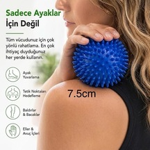 Dinlenme Vakti Kolay Kullanım Ev Aksesuarı El-ayak-vücut İçin Duyu Uyarıcı Dikenli Masaj Topu-7.5cm Çok Renkli